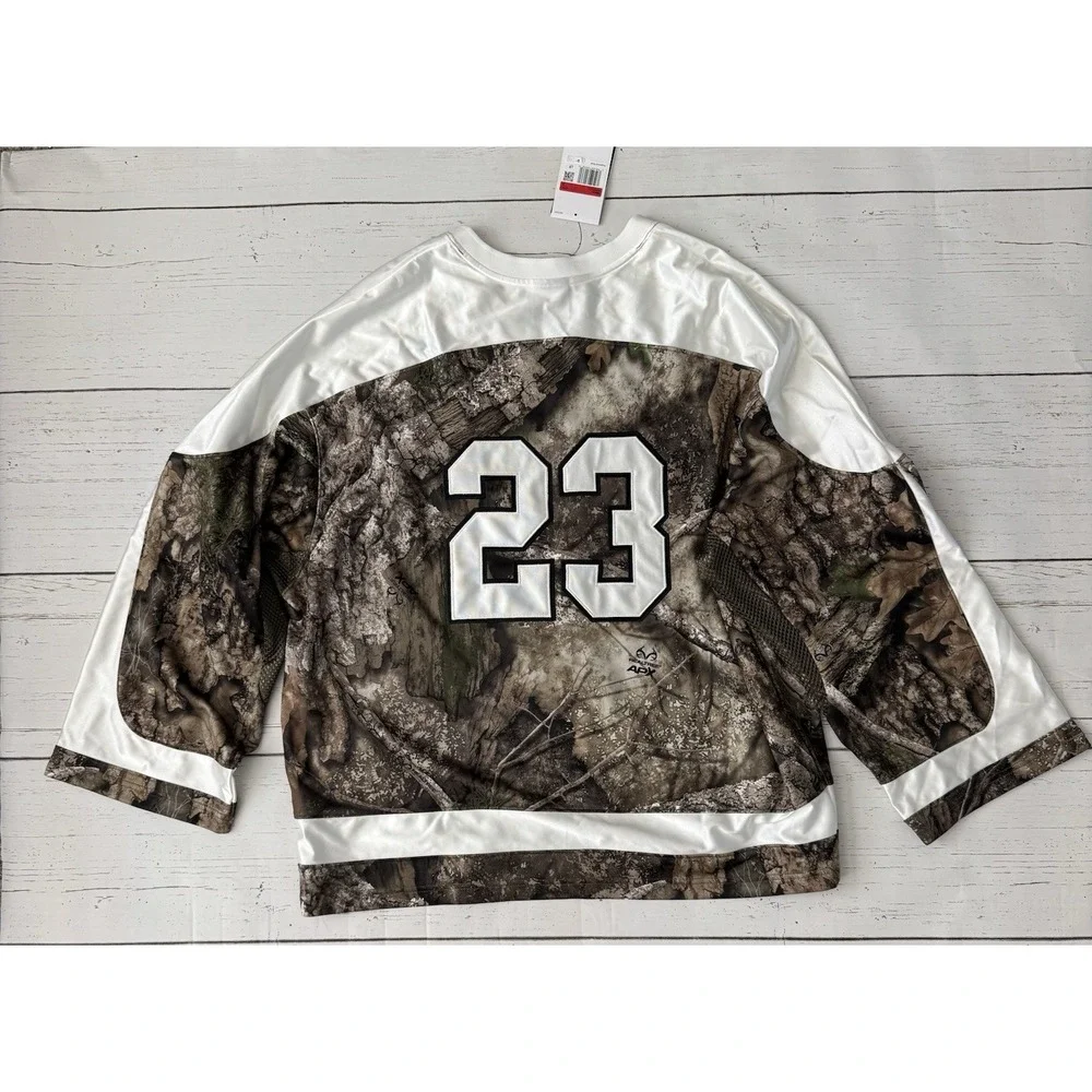 New Air Jordan Brooklyn Realtree Oversized Hockey Jersey IB3964-222 Men's Large